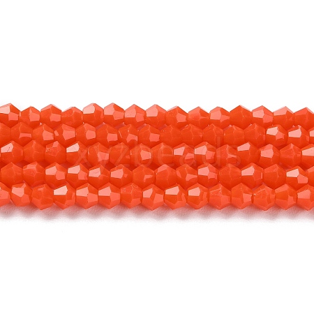 Opaque Solid Color Imitation Jade Glass Beads Strands GLAA-F029-P4mm-03-1