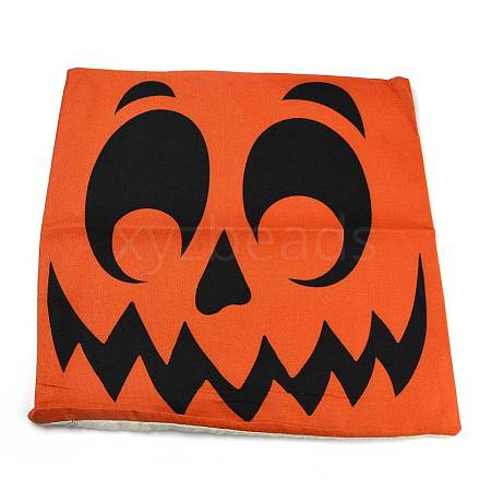 Burlap Halloween Pillow Case AJEW-Z003-01K-1