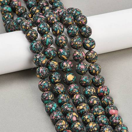 Natural Agate Beads Strands G-U030-C01-12mm-1