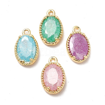 Glass Charms X-KK-M233-01G-1
