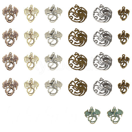 26Pcs 7 Style Alloy Pendants FIND-SC0001-98-1