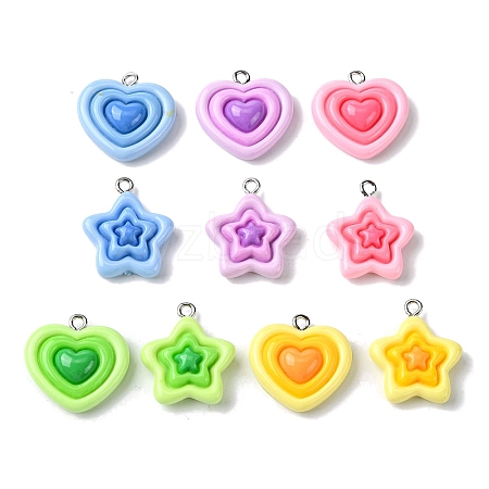 Opaque Resin Pendants X-RESI-P039-02A-1